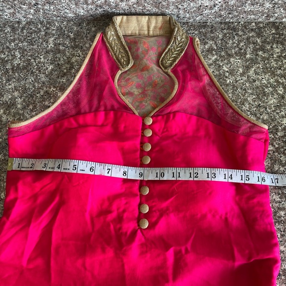 Halter Churidar with dhoti style pants - Picture 3 of 5